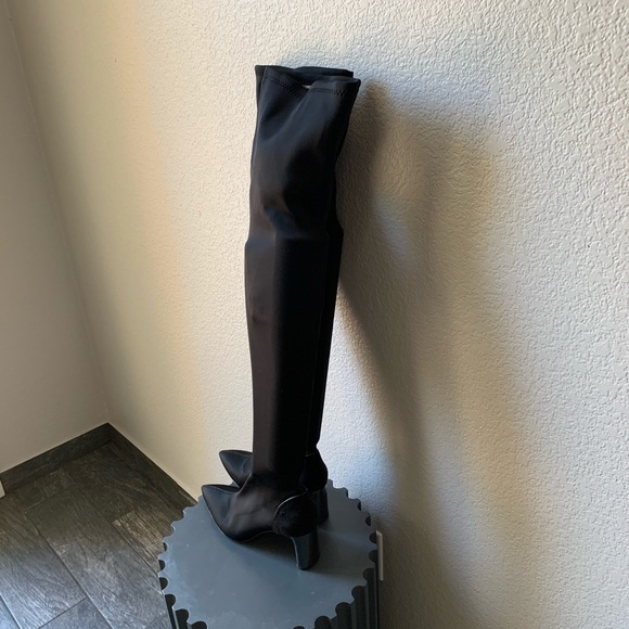 $52🔥Over the knee black stretch boots size 8.5 - Picture 4 of 6
